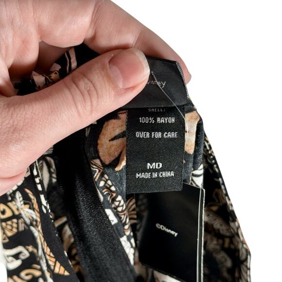 Disney Moana NWT Women's Junior Medium Black Retro Wrap Knee Length Skirt - Picture 5 of 10